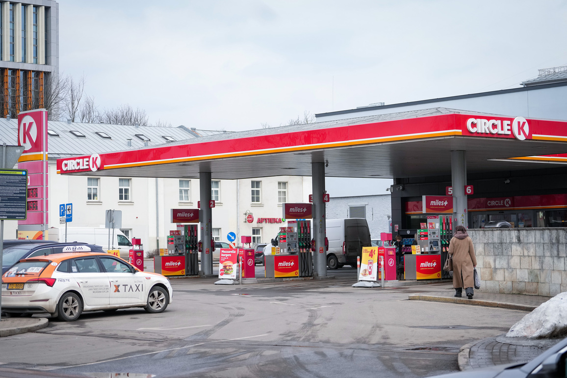 LATVIA-RIGA-FUEL STATION