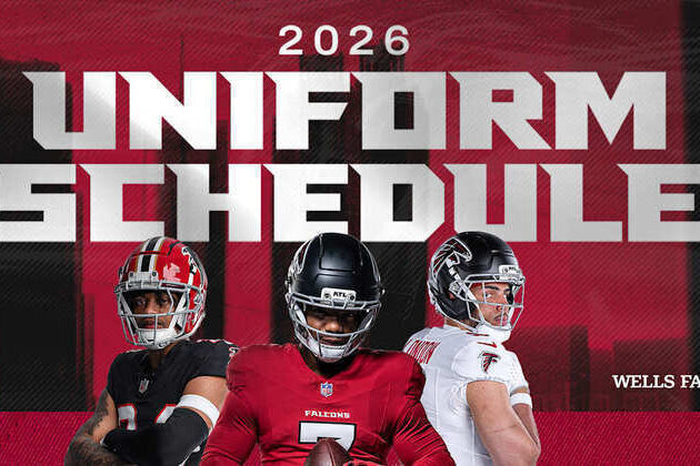 Falcons unveil 2026 uniform schedule