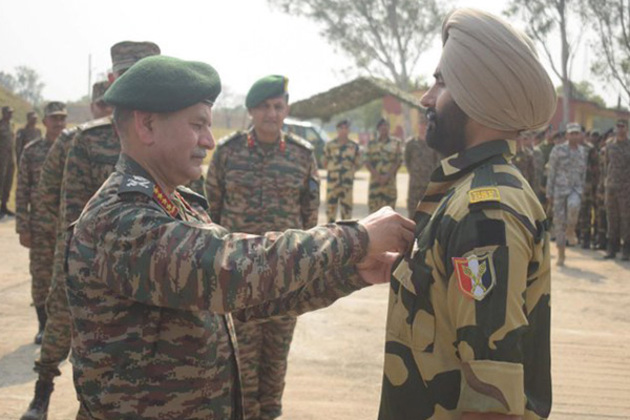 Army Chief Gen Upendra Dwivedi felicitates BSF Jawan for his role in Operation Sindoor