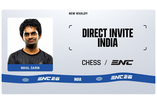 Grandmaster Nihal Sarin secures direct invite for Esports Nations Cup 2026 chess event