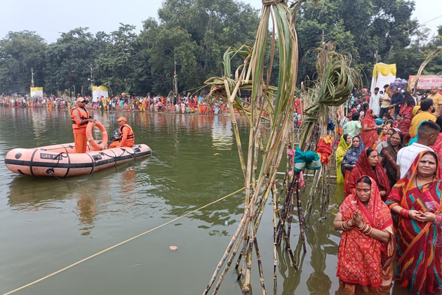 Chhath Puja: NDRF teams deployed at major ghats across Uttar Pradesh
