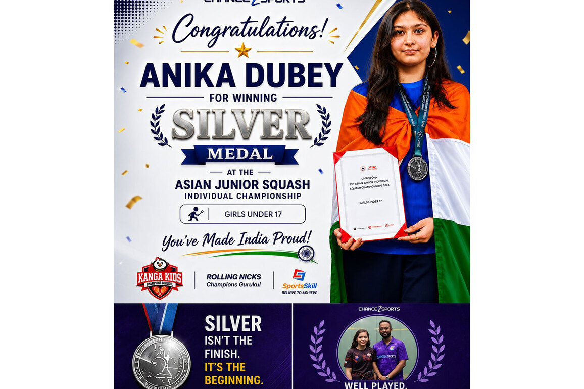 Anika Dubey wins silver medal at Asian Junior Squash Championships