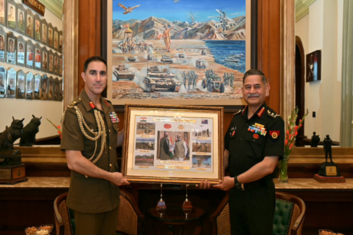 Australian Army Chief Lt Gen Simon Stuart calls on COAS Gen Upendra Dwivedi, briefed on Op Sindoor & India's security perspective