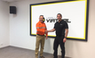  Compass Group and Les Mills team members welcome the launch of Les Mills Virtual group fitness studios in remote mining villages in Western Australia