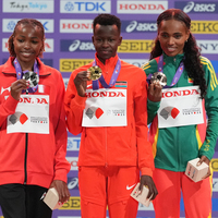 (SP)JAPAN-TOKYO-ATHLETICS-WORLD ATHLETICS CHAMPIONSHIPS-WOMEN'S 3000M STEEPLECHASE-AWARDING CEREMONY