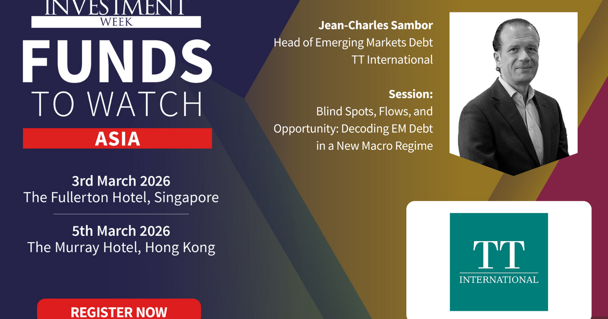 TT International's head of EM debt Jean-Charles Sambor to speak at Funds to Watch Asia