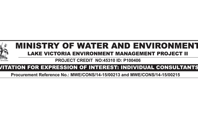 Ministry of Water and Environment Ministry of Water and Environment
