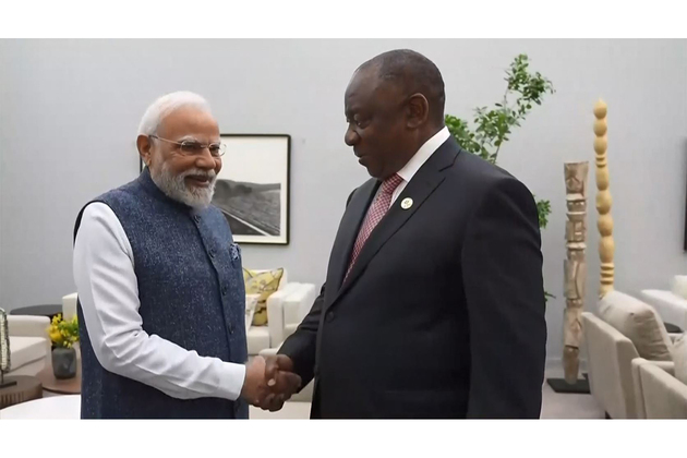 PM Modi holds bilateral meeting with South African President Ramaphosa on G20 sidelines in Johannesburg