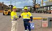  Abra commercial and marketing manager Charlie Kempson and Qube Geraldton port manager Zane Wilson overseeing the first shipment on March 24 2023