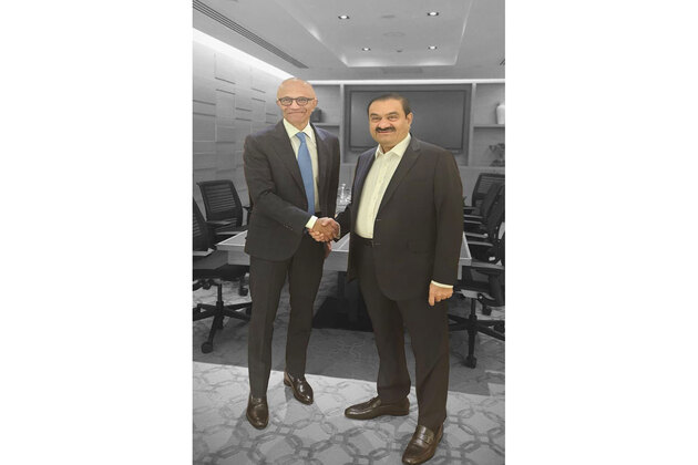 Gautam Adani meets Satya Nadella, discusses future of technology