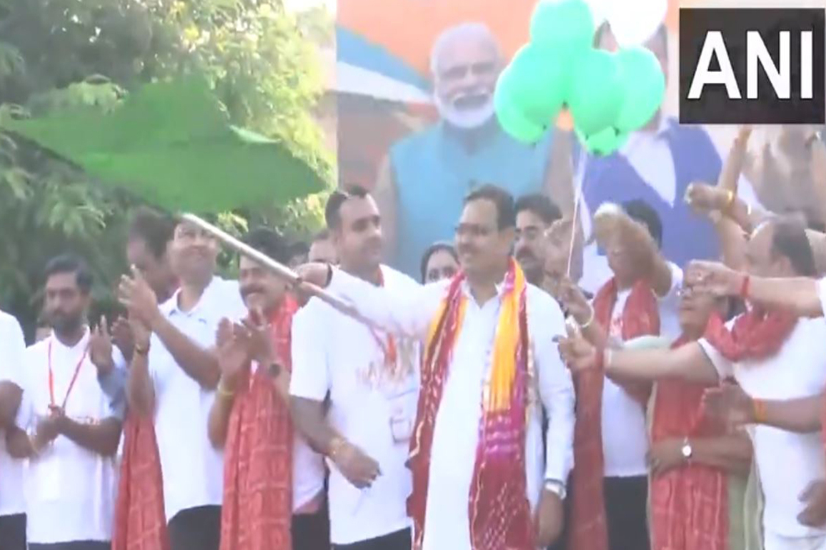 Rajasthan CM Bhajanlal Sharma flags off 'Namo Yuva Run' in Jaipur