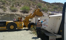 First high-grade zinc ore being loaded for transport to the Santa Eulalia concentrator