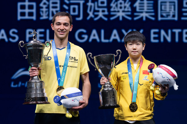 (SP)CHINA-MACAO-TABLE TENNIS-ITTF-WORLD CUP 2025-AWARDING CEREMOPNY (CN)