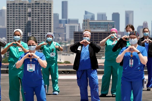 Frontline Medical Workers Celebrate 4th of July at White House