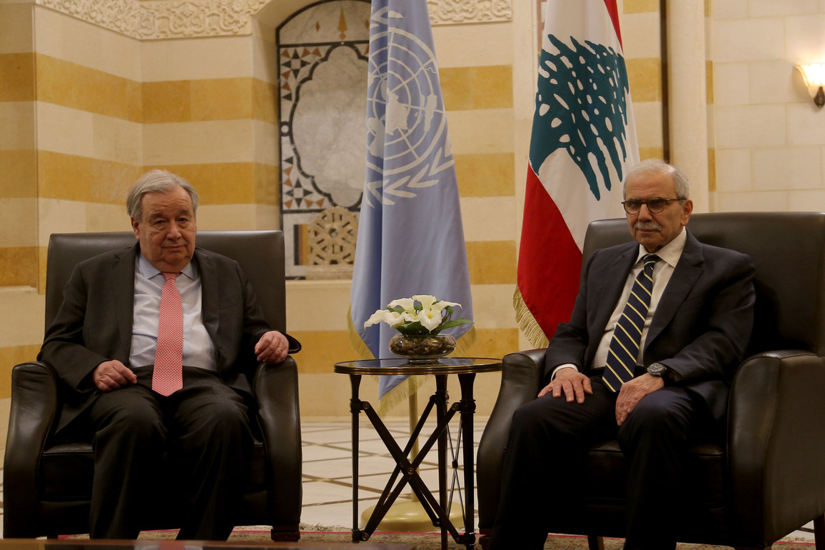 LEBANON-BEIRUT-UN-ANTONIO GUTERRES-VISIT