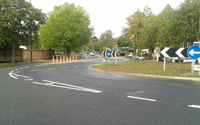 KEYLINE SUPPLIES UK'S FIRST 'TURBO' ROUNDABOUT, DESIGNED TO MAKE DRIVING SAFER FOR ALL ROAD USERS