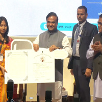 Assam CM presents scooters to students under Dr. Banikanta Kakati Merit Award