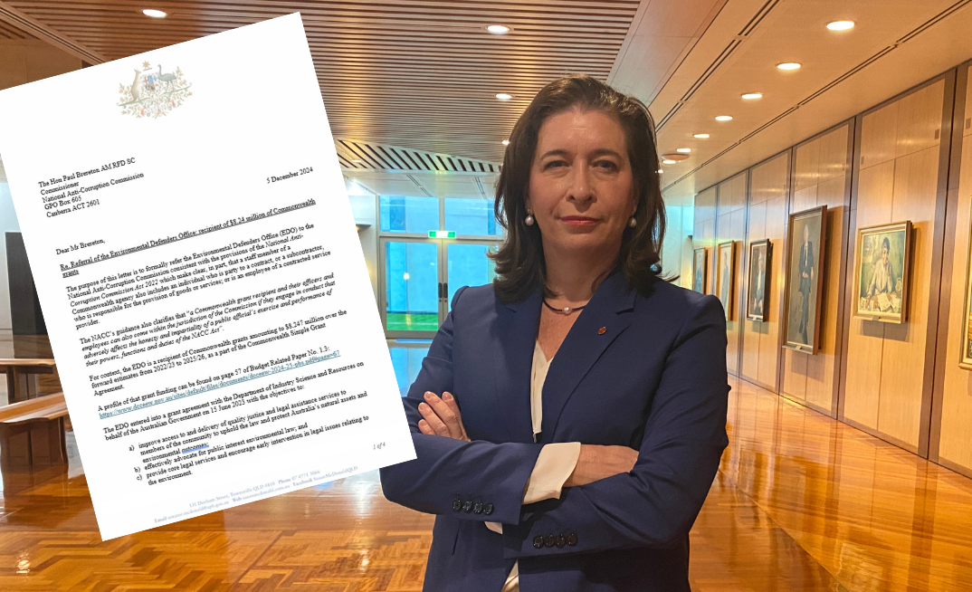 Sen Susan McDonald and her letter of referral to the NACC