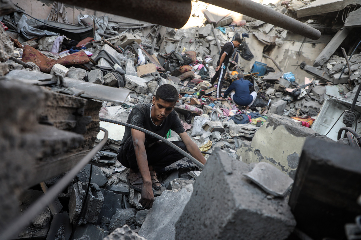 MIDEAST-GAZA CITY-ISRAEL-AIRSTRIKE-DAMAGE