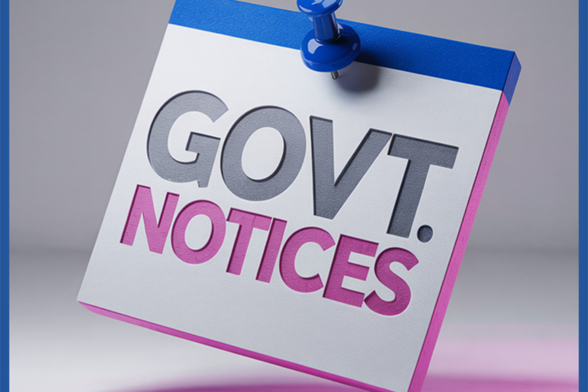 Official Govt &amp; Legal Notices For April 9 2025