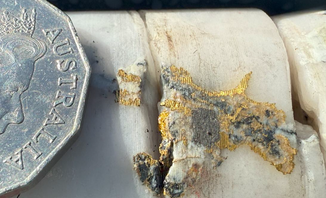 Visible gold at 544m within Blue Moon