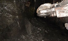 The mesh was damaged in between the rib bolts and a vent tube was required to be recovered. Image credit NSW Resources Regulator