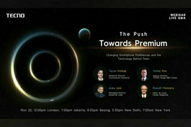 Counterpoint Research, TECNO, MediaTek's Experts and Editor At Large of Forbes Magazine to present perspectives on the evolution of premium smartphones