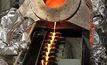  A gold pour at First Quantum Minerals’ new Cobre Panama operation in Panama