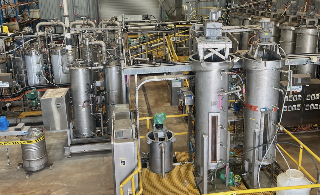 The NVRO clean leach demonstration plant.