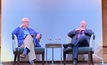 John Hathaway (left) and David Rosenberg discuss the likelihood of a US recession at Beaver Creek, Colorado