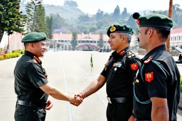 COAS Gen Upendra Dwivedi reviews training, administrative facilities of Madras Regimental Centre in Wellington