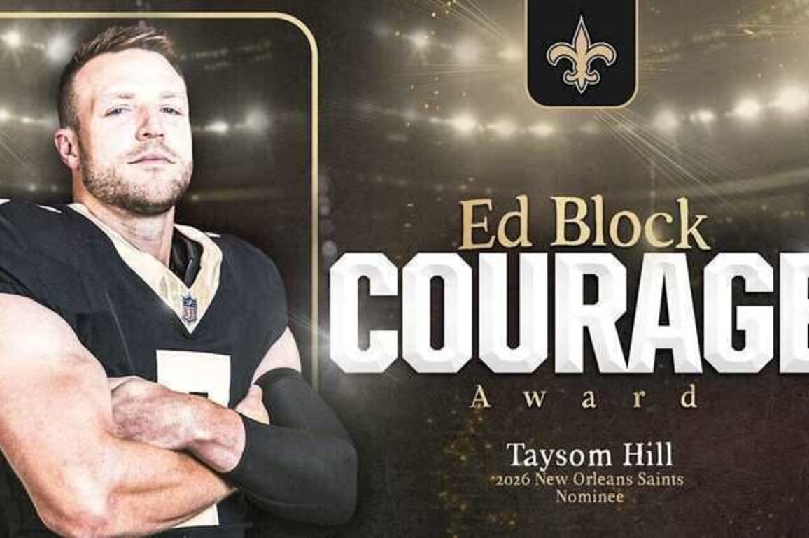 Taysom Hill selected as Saints 2025 Ed Block Courage Award winner
