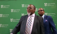 Minister of mineral resources Gwede Mantashe at the final round of mining charter community consultations