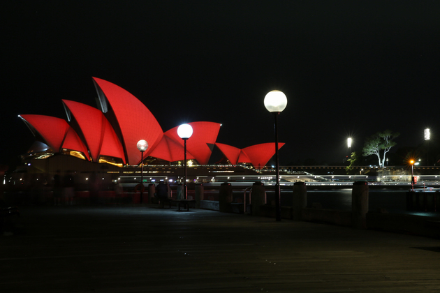 Album: "China Red" lights up Sydney Opera House
