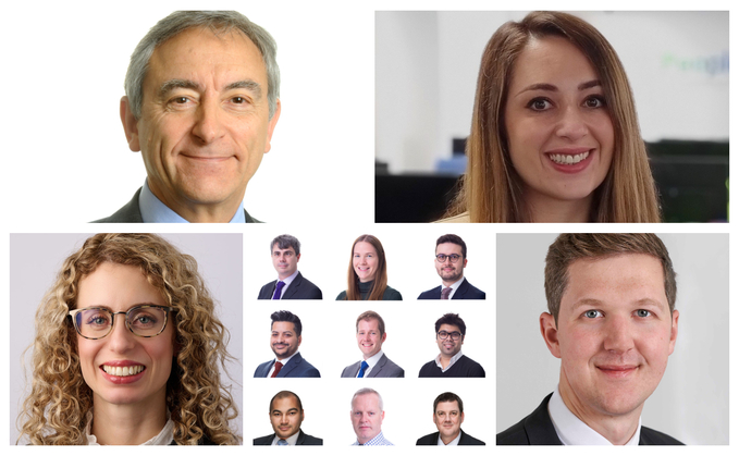 Clockwise from top: Anthony Arter, Monica Balducci, Tom Cosgrove, nine newly appointed departmental heads at PIC, and Clare Pollard