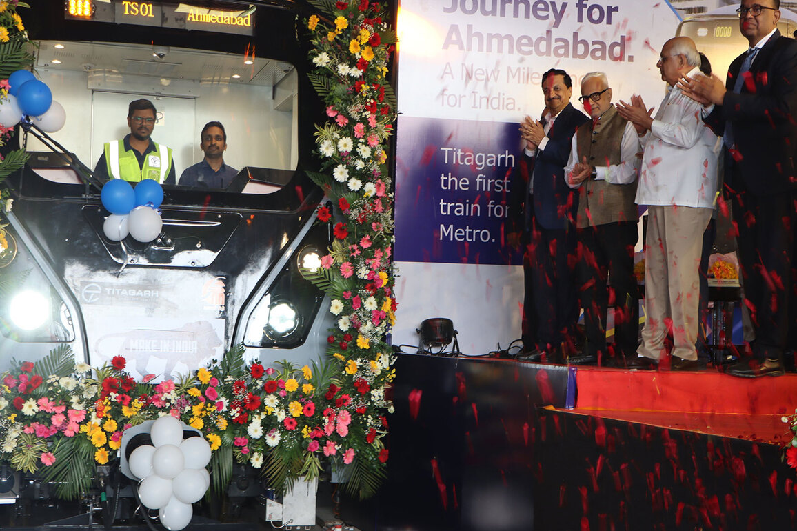 Ahmedabad gets first 'Make in India' metro train, CM Bhupendra Patel flags off indigenous coaches from Kolkata