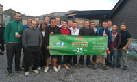 Huws Gray workers take to zip line to raise charity funds