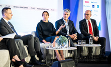 From left: Baker Hughes vice president Tom Harper, FLSmidth chief executive Mikko Keto, Weir chief strategy and sustainability officer Paula Cousins, Fleet Space co-founder Matt Pearson, ABB Process Industries president Joachim Braun