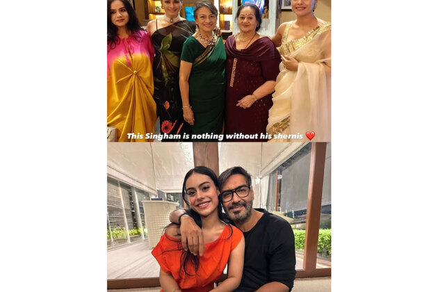 Women's Day: Ajay Devgn shares pictures with his "shernis" Kajol, Nysa, mom Veena, mom-in-law Tanuja