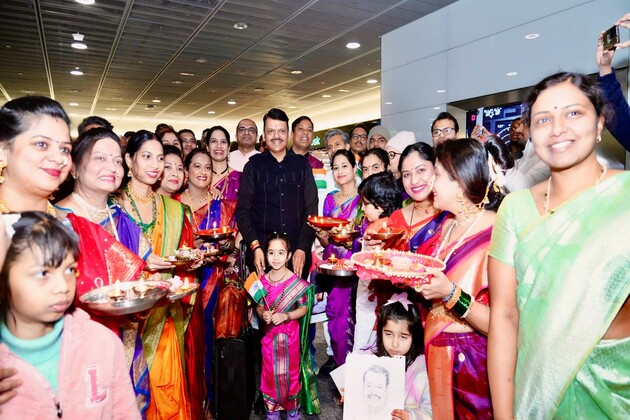 Fadnavis gets "true Maharashtrian style" greeting at Zurich Airport, ahead of WEF 2026