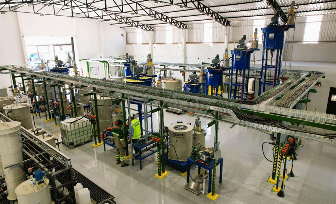Planta-piloto de terras raras da Viridis MG poços de caldas carbonato
