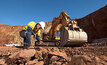 A worker at the surface of Perilya's Broken Hill operations.