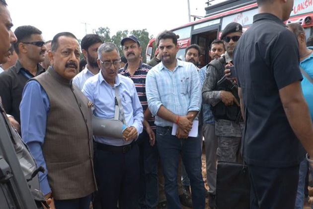 Kathua Cloudburst: Union Minister Jitendra Singh visits flood-affected areas, distributes relief material