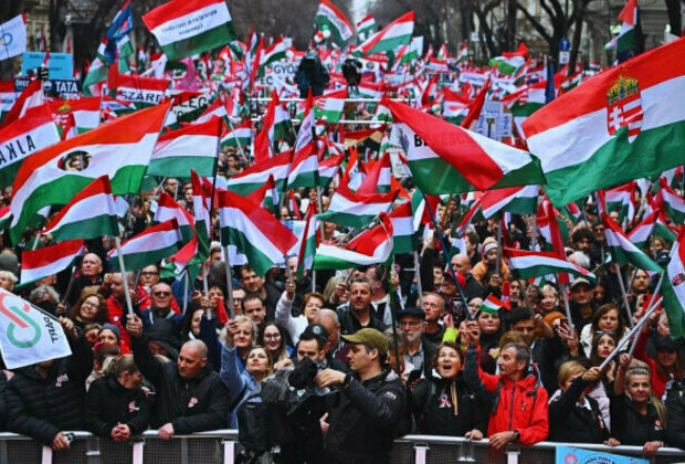 Tens of Thousands Protest in Hungary Against Orban's Rule