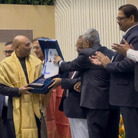 Writer-diplomat Abhay K conferred with Bharat Shiksha Samman 2025
