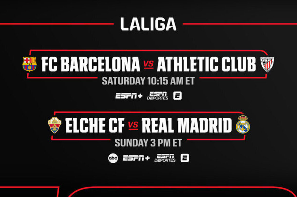 LALIGA, Bundesliga lead soccer coverage on ABC and ESPN this weekend
