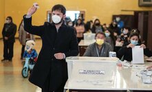 Chile president Gabriel Boric casts his vote