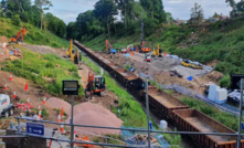  Network Rail undertaking slope stabilisation work on at the Fareham tunnel cutting