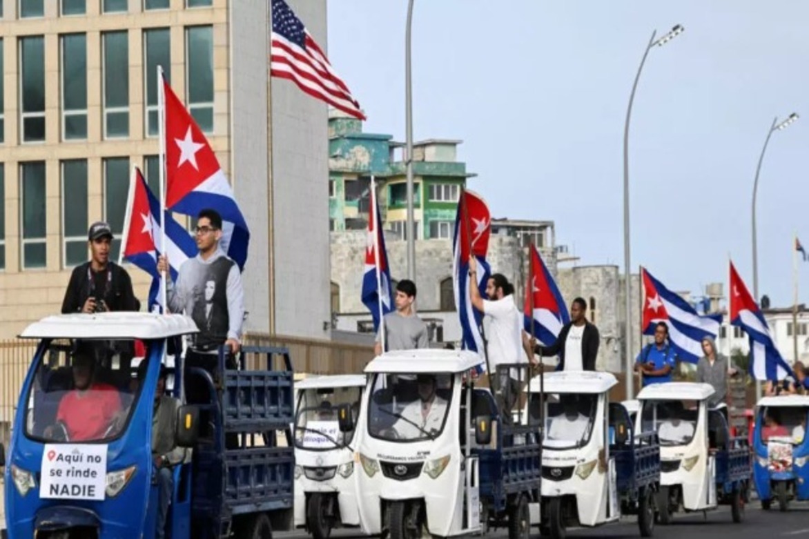 To protest against US sanctions, Cubans ride electric tricycles, bikes