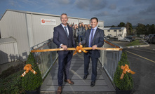  Dr Matt Trewhella, CEO of the Kensa Group (left) with Sir Nigel Wilson, CEO of Legal & General at the official opening of Kensa Group’s new facility